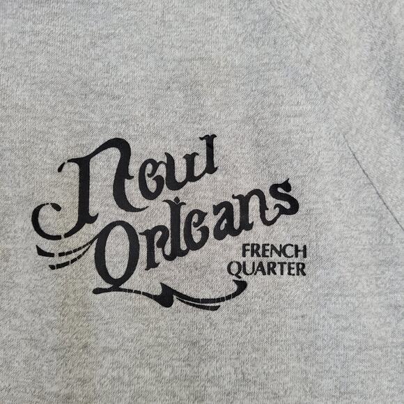Vintage New-Orleans Polo Shirt Teens Large 18x26 Gray - Picture 4 of 13